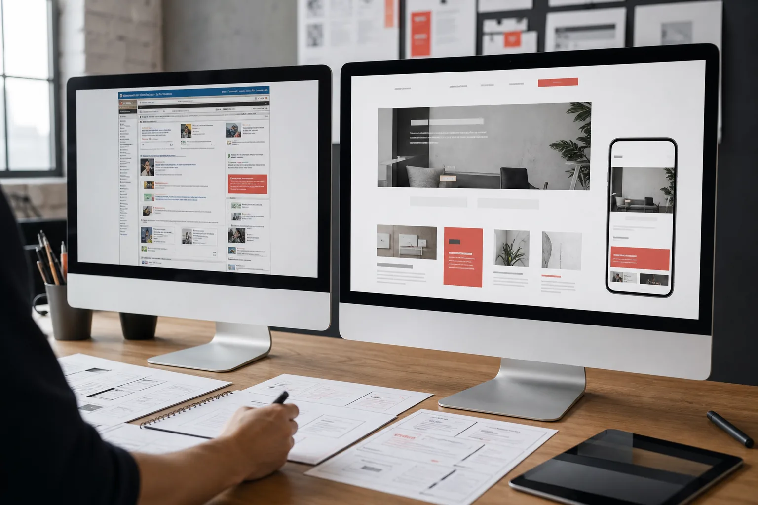 Comparaison de versions d’une interface web pendant une refonte